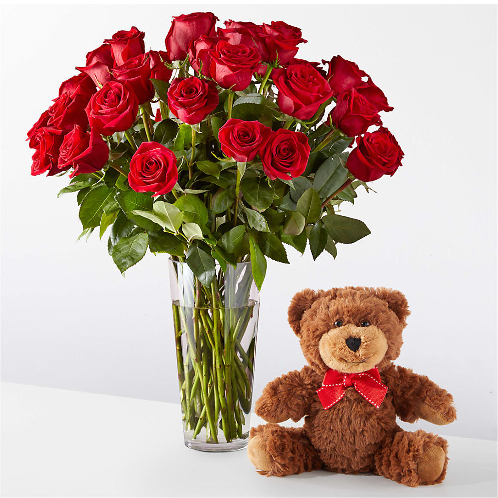 Romantic Long Stem Red Rose Bouquet Bundles – SHARAR'S FLORIST, La Habra CA