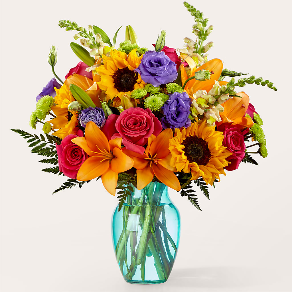Double Rainbow Bouquet – SHARAR'S FLORIST, La Habra CA