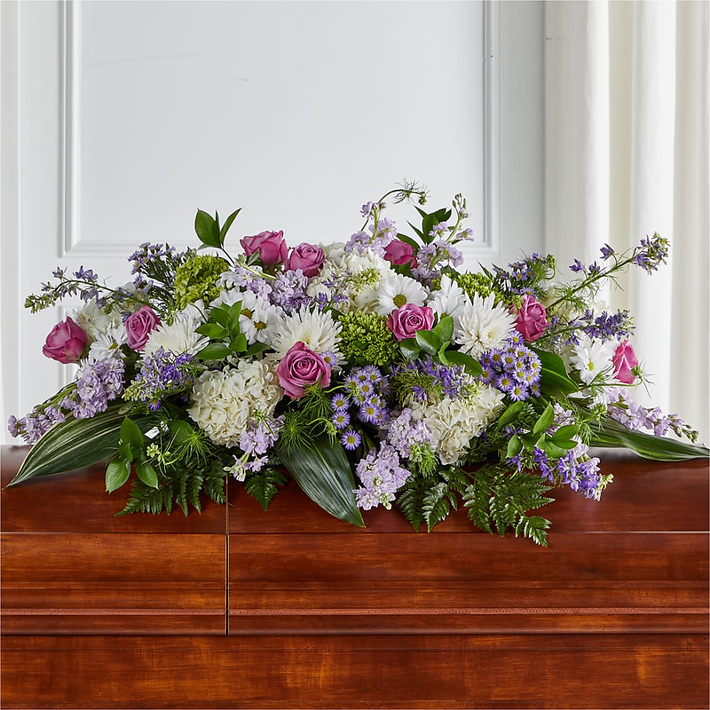 Meadows of Serenity Casket Spray – SHARAR'S FLORIST, La Habra CA