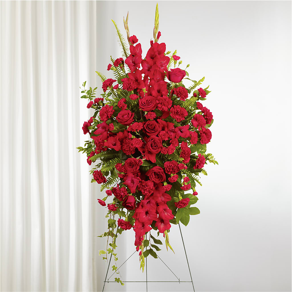 From the Heart Standing Spray – SHARAR'S FLORIST, La Habra CA