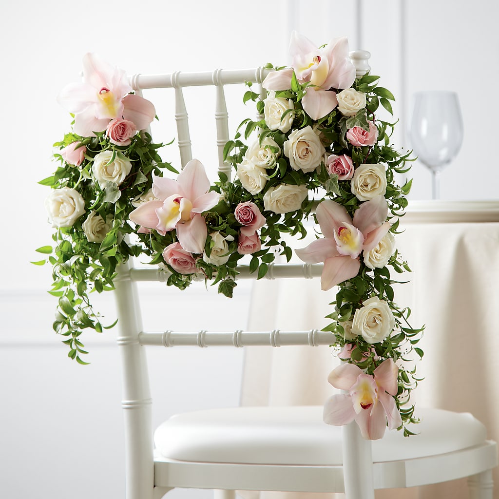 Orchid Rose Chair Décor – SHARAR'S FLORIST, La Habra CA