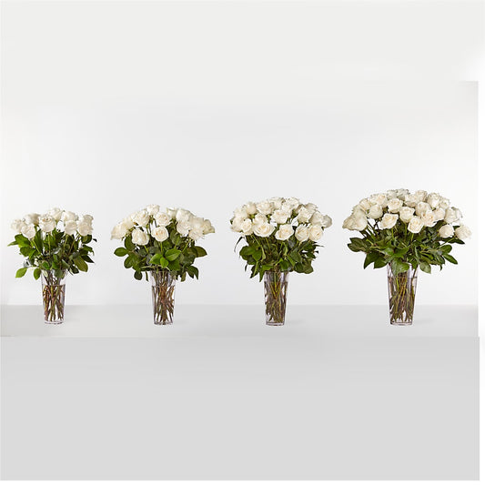 Long Stem White Rose Bouquet – SHARAR'S FLORIST, La Habra CA