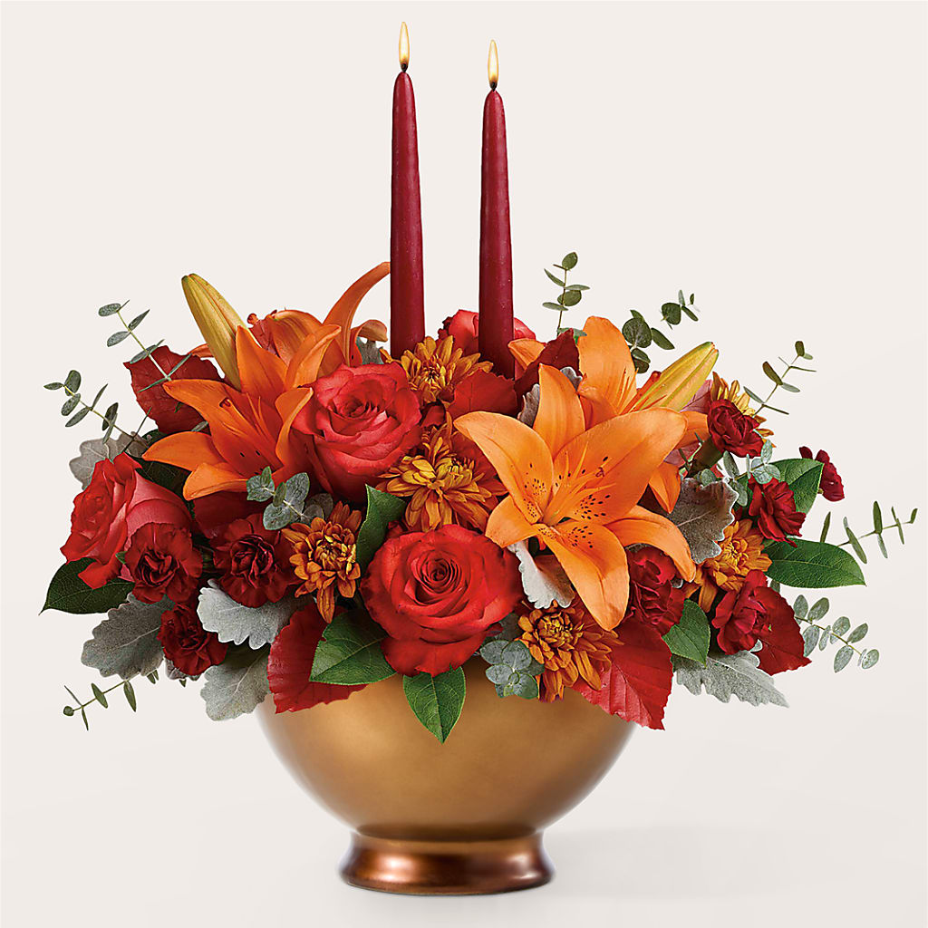 Fruits of Fall Centerpiece – SHARAR'S FLORIST, La Habra CA