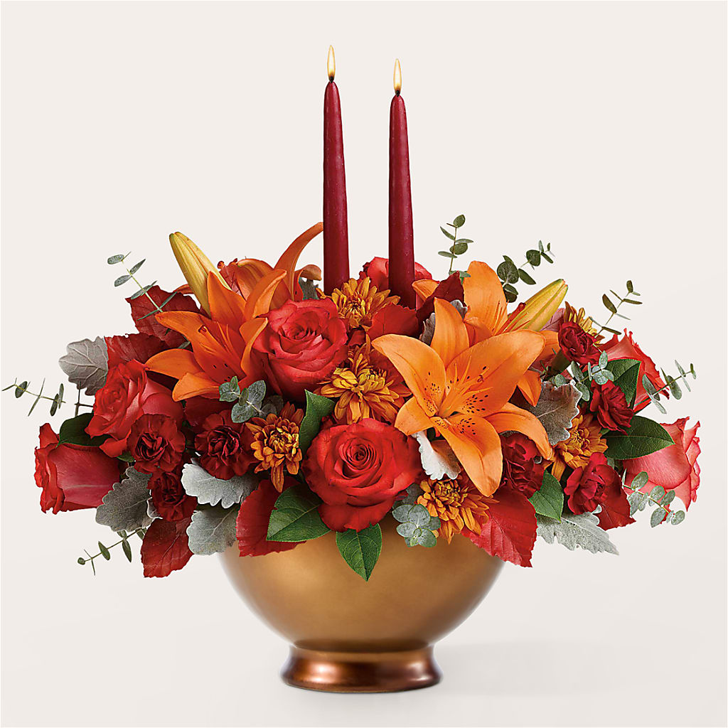 Fruits of Fall Centerpiece – SHARAR'S FLORIST, La Habra CA