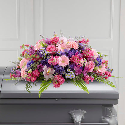 Glorious Garden Casket Spray – SHARAR'S FLORIST, La Habra CA