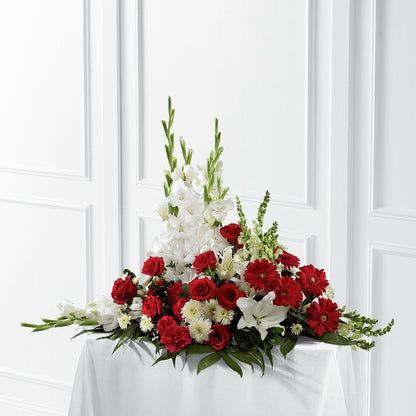 Crimson & White Arrangement – SHARAR'S FLORIST, La Habra CA