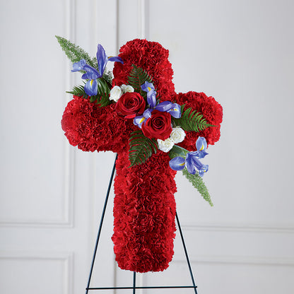 Faithful Hero Floral Cross – SHARAR'S FLORIST, La Habra CA