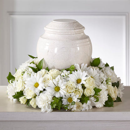 Ivory Gardens Cremation Adornment – SHARAR'S FLORIST, La Habra CA