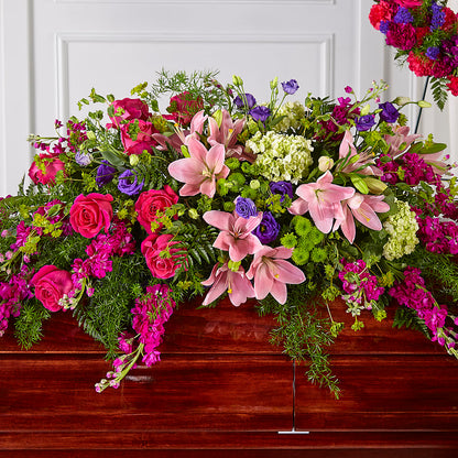 Radiant Tribute Casket Spray – SHARAR'S FLORIST, La Habra CA