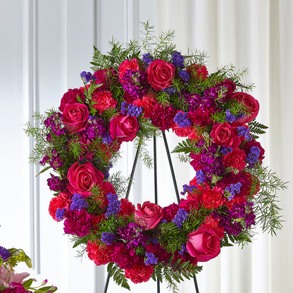 Calming Colors Wreath – SHARAR'S FLORIST, La Habra CA
