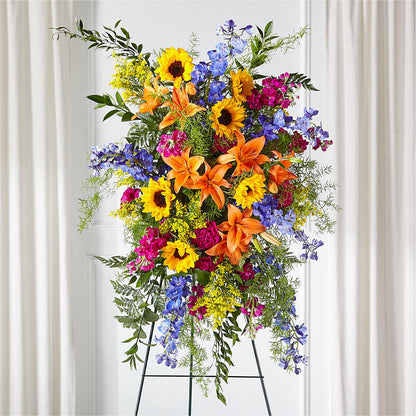 Sunlit Memories Standing Spray (Standard) – SHARAR'S FLORIST, La Habra CA