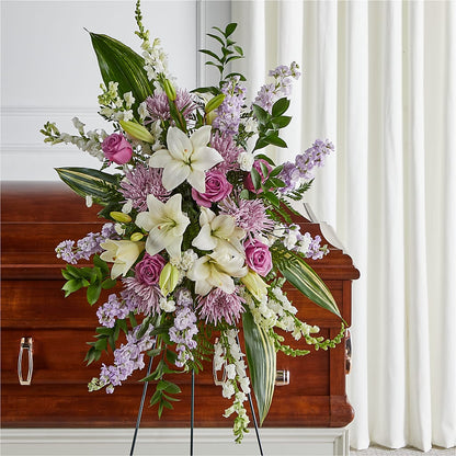 Grateful Hearts Standing Spray – SHARAR'S FLORIST, La Habra CA