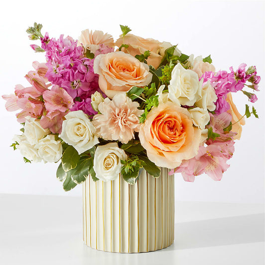 Paradise Bouquet with Ivory Vase – SHARAR'S FLORIST, La Habra CA