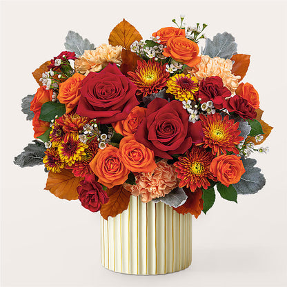 Merlot Bouquet with Ivory Vase – SHARAR'S FLORIST, La Habra CA