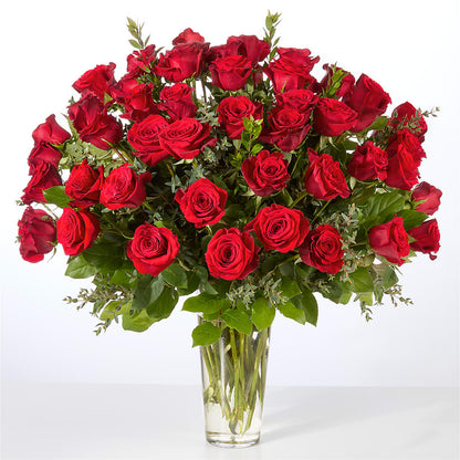 Forever Yours Fifty Stem Red Rose Bouquet – SHARAR'S FLORIST, La Habra CA