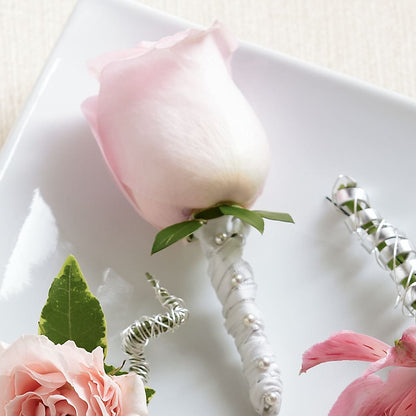 Pink Rose Boutonniere – SHARAR'S FLORIST, La Habra CA