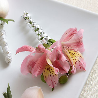 Pink Peruvian Lily Boutonniere – SHARAR'S FLORIST, La Habra CA