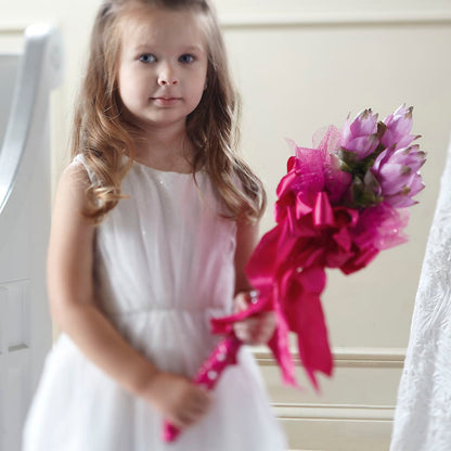 Sparkle Pink Flower Girl Bouquet – SHARAR'S FLORIST, La Habra CA