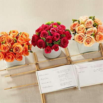 Dawn Rose Centerpiece – SHARAR'S FLORIST, La Habra CA