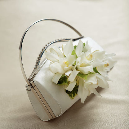 White Purse Decor – SHARAR'S FLORIST, La Habra CA