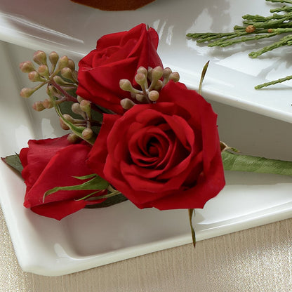 Red Spray Rose Boutonniere – SHARAR'S FLORIST, La Habra CA