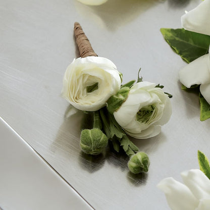 White Ranunculus Boutonniere – SHARAR'S FLORIST, La Habra CA
